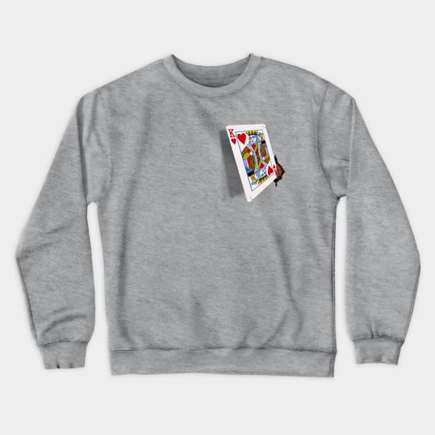 Stabbed King of Hearts Card Crewneck Sweatshirt by Markyartshop